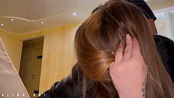 Preview 4 of College Sexy Videos English - Fucked a stepmom with a big ass who got her hand stuck in the couch