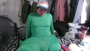 Preview 2 of Muslim Xvideos Com - Amputee Boy Jerks off in Spandex Suit &amp_ Cums