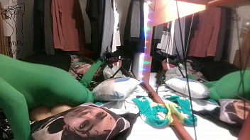Preview 4 of Muslim Xvideos Com - Amputee Boy Jerks off in Spandex Suit &amp_ Cums
