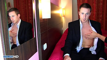 Preview 2 of Mom Orgy Family Porno - Str8 banker came to sign a contract,  got wanked despite of him.
