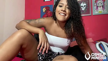 Preview 1 of Lita Riesling Sxs Wwe - Morena amadora se molha de sainha sem calcinha e se masturba
