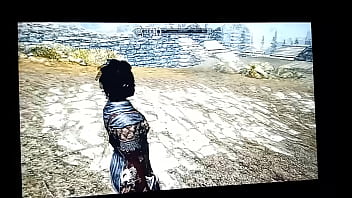 Preview 4 of Wife On Rack - Skyrim: perra tiene que persuadir al guardia