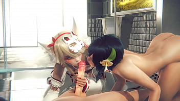 Preview 4 of Stand Kitcen - Genshin Impact Yaoi - Venti Hard sex and some orgasm - Sissy crossdress Japanese Asian Manga Anime Film  Game Porn Gay
