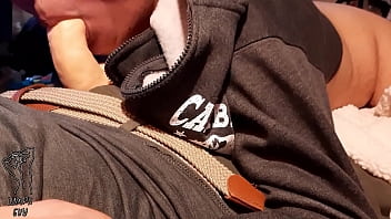 Preview 2 of Abdl Lez - Amputee Deepthroats his Pillow Sex Dolls Cock and Cums