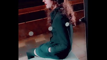 Preview 3 of Tiny Pyss - Annemieke waiting for the bus