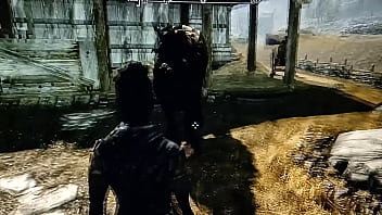 Preview 1 of Gracie Glam Romantic - Skyrim: perra se coje al caballo antes de comprarlo