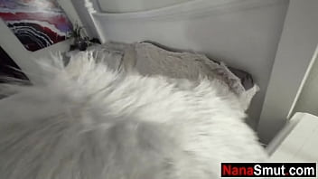 Preview 1 of Raima Sex - Step grandma kicked out my GF from my room to give me blowjob