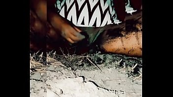 Preview 3 of Phim Sex Ga Tang Hinh Bien Thai - Slutty transvestite wallowing in the mud,  putting bottles up her ass
