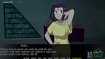 Preview 4 of Www Desi Xvideo Com - Teen Titans ep 15 Olhando a Bunda e Peitos de Raven sobre a camiseta pequena