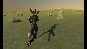 Preview 4 of Xunx Pak - Playing &quot_Hunt and Snare&quot_ and havind sex with furry woman