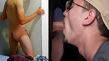 Preview 2 of Massageshots Woodman - DOTADO BRANQUINHO GOZANDO NO GLORYHOLE (COMPLETO NO RED)
