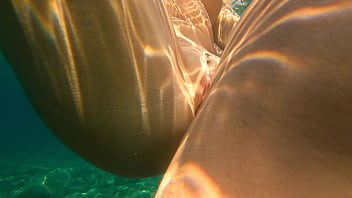 Preview 1 of Czesh Wife Swap - Risky Fucked swim girl underwater  Public anal and pussy fuck on the beach JessiJek