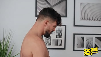 Preview 2 of Hairy Muff - (Brysen) Rips (Rowan) Tight Asshole While Standing Or Sitting Until He Splatters His Cum On The Drawer - Sean Cody