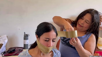 Preview 3 of Sonakshi Sinha Ka Sex - 18 Year Old Cutie Bound And Gagged By Kinky Granny