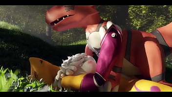Preview 2 of Xxxx Bf 18 - Guilmon recebe buceta de renamon