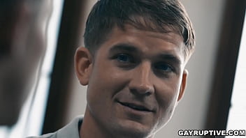 Preview 1 of Busty Teen Anal Rape - Brandon Anderson loves fucking the tenant Des Irezs tight hole and he even make him take his cum