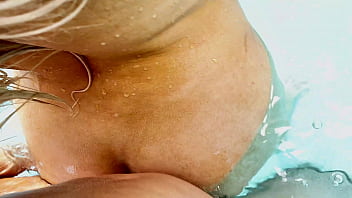 Preview 3 of Tabon Zab - Big Titty Neighbor Blake Blossom Wants to Swim Naked in my Pool