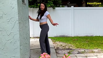 Preview 2 of Spit It Out 2 - desperation to pee and wetting their tight jeans pissing pants