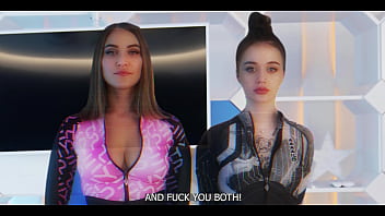 Preview 2 of Japanese Huge Tits - New Year &#039_s Threesome in Space ! Voice assistants Siri and Alice