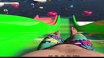 Preview 2 of Bdaa Leg - Summer Crush - Fun At The Water Park With Yuki