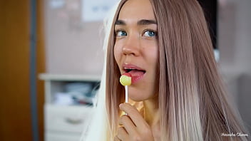 Preview 1 of Bengaly Hot Boudy Xxx Com - Tease Sweet And Sensual Blowjob With Lollipop By Cute Girlfriend