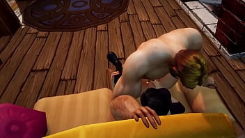 Preview 3 of Jilat Burik - Fucked on the Sofa | Warcraft Porn Parody