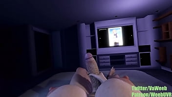 Preview 2 of Girl Spying Her Horny Mother - animation by weebuvr: enjoying the night with photos
