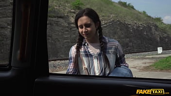 Preview 1 of Vdoxxxx Hd - Fake Taxi - Cute brunette teen in pigtails gets pumped by hard cock and splattered with man jam