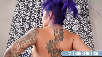 Preview 4 of Xxxnxxx Punjabi - Trans Melanie Brooks Takes Latina TS Foxxy&#039_s Big Dick On All Fours!