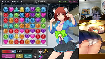 Preview 1 of Christmas Karlee Grey - Aiko and the MILF Jessie Both get A Cumshot - Ep. 7 (HuniePop) [Uncensored]