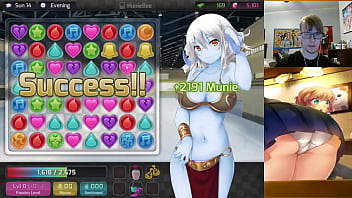 Preview 4 of Christmas Karlee Grey - Aiko and the MILF Jessie Both get A Cumshot - Ep. 7 (HuniePop) [Uncensored]