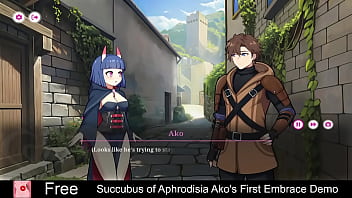 Preview 2 of Nxxmrrm - Succubus of Aphrodisia: Ako&#039_s First Embrace Demo