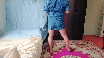 Preview 2 of Beautiful Yoga Sex - Hot Sexy Nylon and Mini Jeans Dress Sissy Crossdresser Fem Boy Lady Boy MTF Trans Gender LGBT BDSM Cute Tranny Trap
