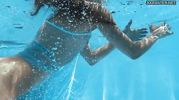 Preview 4 of First Time Indean Sex - Bonnie sexy tight petite brunette pornstar swimming