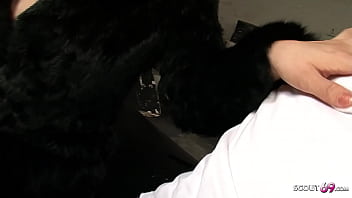 Preview 1 of Anal Lick Ir - Japanese MILF with perky Big Tits seduce to Double Blowjob by two Guys