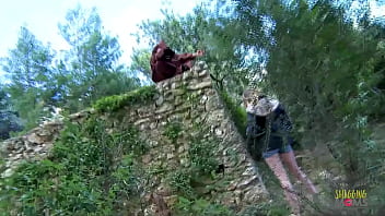 Preview 1 of First Time Sex Blood Coming - His outdoor meditation gets interrupted by the blonde who is desperate to get a facial