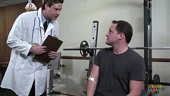 Preview 1 of Adult Big Anal - Naughty blonde nurse is feeling horny so she gives the handsome doctor a sloppy blowjob