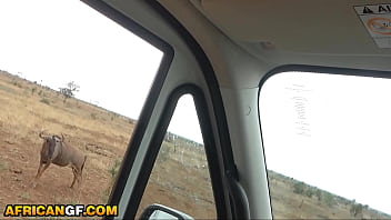 Preview 2 of Groups Black - Beautiful Black Girlfriend Reaches Pussy Smashed Travelling Across African Wilderness