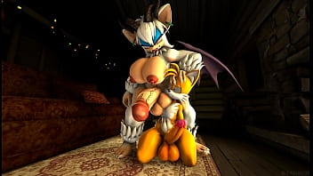 Preview 3 of Bangladeshi Mal Out - Futa Krampus Rouge the Bat for Xmas!