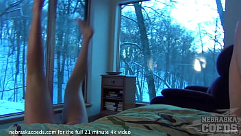 Preview 3 of Fle Musik - milf strippers making their first time naked video together naked snow angels