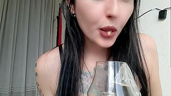 Preview 2 of Xvideos Fast Vidsing - Dominatrix Nika prepares for you a delicious cocktail of her slave&#039_s sperm,  spit and chewed chocolates. Bon Appetit,  dirty boy! Cum play,  drool fetish and spit fetish