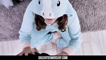 Preview 2 of Www Xxx Bf Sister And Brother - Ripping My stepdaughter&#039_s Onesie &amp_ Fucking Her- Stephie Staar