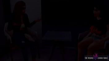Preview 1 of Bbw Gilf In Red - Friends Have Sex After a House Party - Sexual Hot Animations