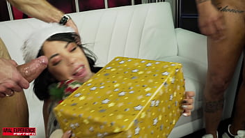 Preview 4 of Sex Gerles - Waiting for xxxMas! The sweet Megan take 2 big presents,  no stop Analfuck,  ATM,  Balls deep,  DP