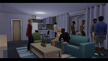 Preview 1 of Duble Heng Xxx - Sims 4: Mandingo party for the wife