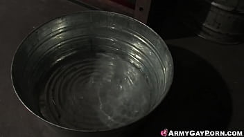 Preview 1 of Animal With Girl Xxx Video - Ray Han works his ass at the speed of a drill on Tommy&#039_s cock. Tommy Defendi and Ray Han have set out buckets to catch rain drops while they busy themselves sucking face. Ray eagerly grabs Tommy&#039_s cock and strokes it