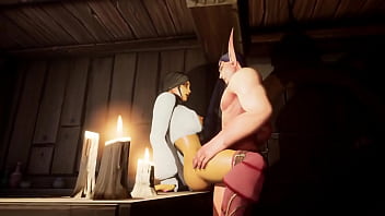 Preview 3 of Cathy Heaven In Tight Jeans - Bath Time Fun Time | Warcraft Parody