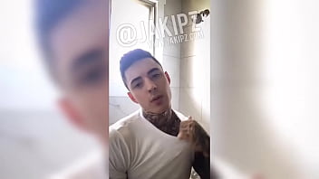 Preview 1 of Lesband Porn - Jakipz Showing Off His Massive Cock In The Shower