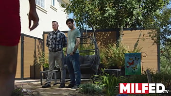 Preview 1 of Mae Voctoria - MILF Wife Fucked by her Husband&#039_s Best Friend Next to Him (Lolly Dames) &mdash_ MILFED
