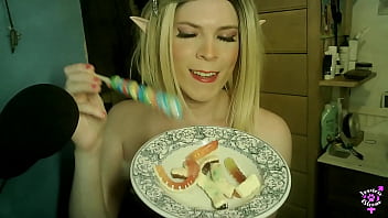 Preview 4 of Diana Prince Evan Stone - Trans Christmas Elf Jessica Bloom Prepares Magic Candies for Santa Jessica Bloom
